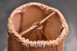 Vintage Antique Victorian Clip-On French 5 Lamp Shade Embroidered