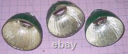 Vintage Antique X-Ray # 3 MILL Reflector Ribbed Green Show Flood Lamp Shade USA