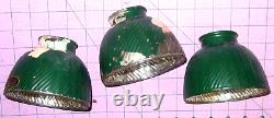 Vintage Antique X-Ray # 3 MILL Reflector Ribbed Green Show Flood Lamp Shade USA