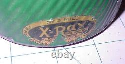 Vintage Antique X-Ray # 3 MILL Reflector Ribbed Green Show Flood Lamp Shade USA