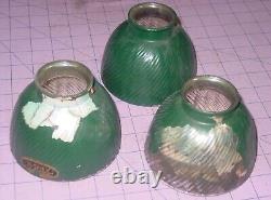 Vintage Antique X-Ray # 3 MILL Reflector Ribbed Green Show Flood Lamp Shade USA