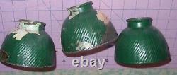 Vintage Antique X-Ray # 3 MILL Reflector Ribbed Green Show Flood Lamp Shade USA