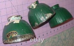 Vintage Antique X-Ray # 3 MILL Reflector Ribbed Green Show Flood Lamp Shade USA