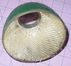 Vintage Antique X-Ray # 3 MILL Reflector Ribbed Green Show Flood Lamp Shade USA