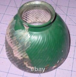 Vintage Antique X-Ray # 3 MILL Reflector Ribbed Green Show Flood Lamp Shade USA