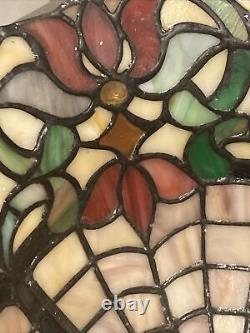 Vintage Art & Craft Style Mission Stained Slag Glass Lamp Shade