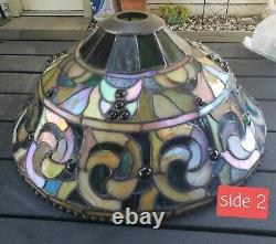 Vintage Art Dale Tiffany Signed Stained Glass Lamp Shade ONLY 16 inch