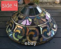 Vintage Art Dale Tiffany Signed Stained Glass Lamp Shade ONLY 16 inch