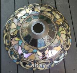 Vintage Art Dale Tiffany Signed Stained Glass Lamp Shade ONLY 16 inch