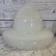 Vintage Art Deco Acorn Ceiling Shade Milk Glass Large Ribbed Decor Farmhouse