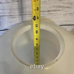 Vintage Art Deco Acorn Ceiling Shade Milk Glass Large Ribbed Decor Farmhouse
