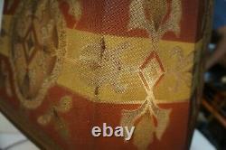 Vintage Art Deco Art Nouveau Painted Brass Mesh Metal Lamp Shade Rembrandt