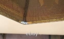 Vintage Art Deco Art Nouveau Painted Brass Mesh Metal Lamp Shade Rembrandt