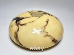 Vintage Art Deco Bohemian Loetz Glass Lamp Shade Light Lunar Moon Marble Slag