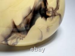 Vintage Art Deco Bohemian Loetz Glass Lamp Shade Light Lunar Moon Marble Slag