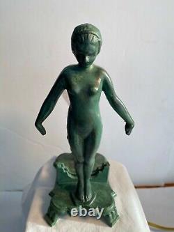 Vintage Art Deco Figural Frankart lamp with Nude pre-owned