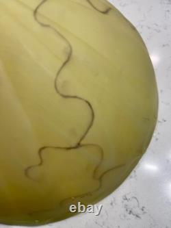 Vintage Art Deco Frosted Marbled Butterscotch Color Opaque Glass Light Shade 18