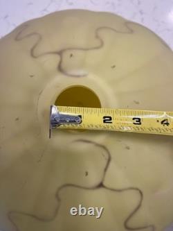 Vintage Art Deco Frosted Marbled Butterscotch Color Opaque Glass Light Shade 18