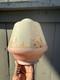 Vintage Art Deco Glass Lamp Shade Hanging Flowers Pink Orange Green Art Nouveau