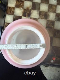 Vintage Art Deco Glass Lamp Shade Hanging Flowers Pink Orange Green Art Nouveau