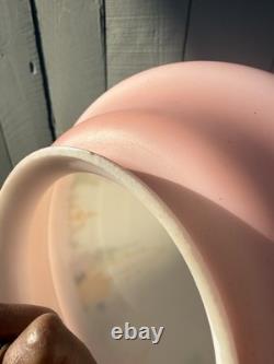 Vintage Art Deco Glass Lamp Shade Hanging Flowers Pink Orange Green Art Nouveau