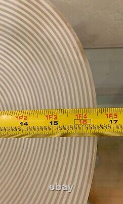 Vintage Art Deco Glass Shade Torchiere Mogul Floor Lamp Stripes 16 1/2