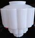 Vintage Art Deco Lamp Light Shade Skyscraper 3-tier Pyramid Milk Glass 8 Wide