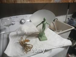 Vintage Art Deco Style Lamp. Comes With Extra Pair Of Shades
