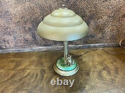 Vintage Art Deco Table Lamp West Highland Terrier Dog Figural Light Metal Shade