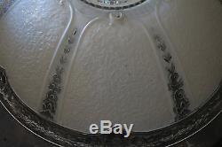 Vintage Art Deco Thick Textured Glass Tan Lamp Shade