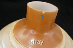 Vintage Art Deco Torchiere Floor Lamp Glass Shade 1930's