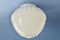 Vintage Art Deco White Milk Glass Ceiling Light Fixture Shade Globe