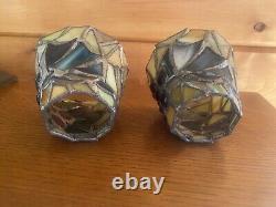 Vintage Art Nouveau Chunk Glass Jewels Lamp Shade