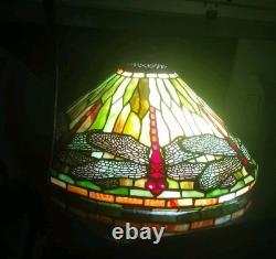 Vintage Art Nouveau Tiffany Style Dragonfly Lamp Shade In Great Condition