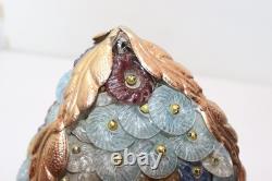 Vintage Art Noveau Czech Glass Cluster Flowers Lamp Shade