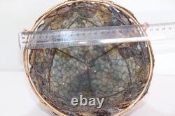 Vintage Art Noveau Czech Glass Cluster Flowers Lamp Shade