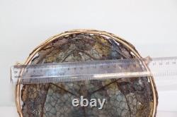 Vintage Art Noveau Czech Glass Cluster Flowers Lamp Shade