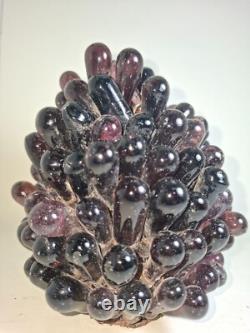 Vintage Art Noveau Czech Glass Grape Cluster Fruit Lamp Shade