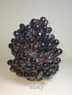 Vintage Art Noveau Czech Glass Grape Cluster Fruit Lamp Shade
