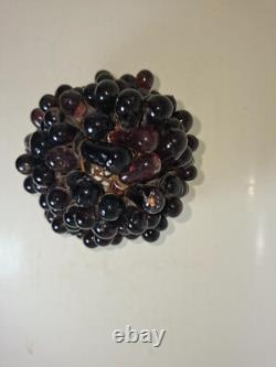 Vintage Art Noveau Czech Glass Grape Cluster Fruit Lamp Shade