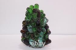 Vintage Art Noveau Czech Glass Grape Cluster Fruit Lamp Shade