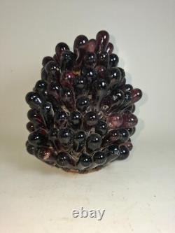 Vintage Art Noveau Czech Glass Grape Cluster Fruit Lamp Shade