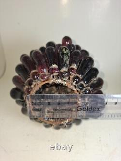 Vintage Art Noveau Czech Glass Grape Cluster Fruit Lamp Shade