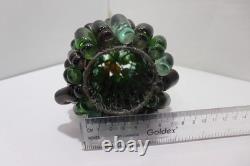 Vintage Art Noveau Czech Glass Grape Cluster Fruit Lamp Shade