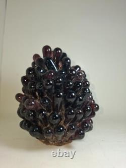 Vintage Art Noveau Czech Glass Grape Cluster Fruit Lamp Shade