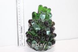Vintage Art Noveau Czech Glass Grape Cluster Fruit Lamp Shade