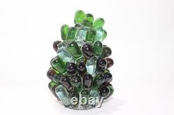 Vintage Art Noveau Czech Glass Grape Cluster Fruit Lamp Shade
