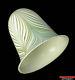 Vintage Artist Signed Grant Pulled Feather Iridescent Art Milk Glass Lamp Shade