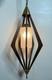 Vintage Authentic Mcm Hanging Teak Lamp Mid Century Modern Atomic 28