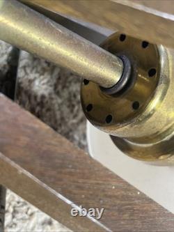 Vintage Authentic MCM Hanging Teak Lamp Mid Century Modern Atomic 28